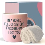 Triple Gifffted Sisters Gifts from Sister and Brother - Best Sister Ever Coffee Mug, Sister Gift Idea for Christmas, Women's Birthday, Rakhi, Valentines, Mothers Day Mugs, Ceramic Cup, 380 ML