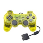 Handkontroll Playstation 2 Transparent/Gul