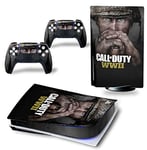 PlayStation 5 console and 2 pads skin vinyl, sticker - PS5 with Disc. Call of Duty WWII, Call of Duty, CallofDuty, CoD, World War 2, PS5 sticker