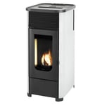 Poêle À Granulés De Bois 6kw Noir/Blanc Leni6blanc Optima Control