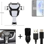 Car holder air vent mount for Honor 90 Lite cell phone mount