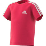 adidas Garçon Ib 3s Tshirt T Shirt, Power Pink/White, 9-12 mois EU