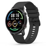 Vancle Bracelet pour Xiaomi Mi Watch/Xiaomi Watch S1/Xiaomi Watch S1 Active/Xiaomi Mi Watch Color Sport, Silicone Bracelet en Silicone pour Xiaomi Mi Watch/Mi Watch Color Sport (22mm, Noir)