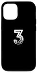 iPhone 14 Pro Number #3 Sport White Varsity Number Case