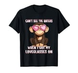 Can't See The Haters Loveglasses On Monkey Heart Glasses T-Shirt