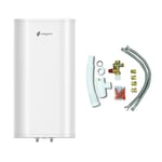 Chauffe Eau Electrique Plat Mural Multipositions Valorie Sannover 80 Litres + Kit d'Installation Complet NF