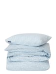 White/Blue Wave Printed Cotton Sateen Bed Set Home Textiles Bedtextiles Bed Sets Blue Lexington Home