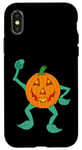 Coque pour iPhone X/XS Orange Happy Jack O'Lantern