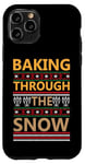 Coque pour iPhone 11 Pro Cuisson à travers le boulanger de neige cuire un pull de Noël laid.