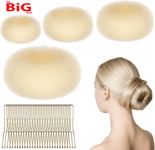 Hair  Donut  Bun  Maker  Set ,  4  Pcs  Ring  Style  Donut  Bun  Shaper  with  3