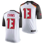 NMLB Jerseys de Football Masculin - Mǐkě Evǎns Platinum Limited Blanc Collection Blanche Jersey Fans Sweatshirt / 13# Game Jersey-XXL