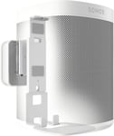 Sound 4201 Support Mural Pour Sonos One (Sl) Et Play 1,Max.5 Kg,Inclinable De -30º/+30º,Pivotant Jusqu'À70º (Gauche/Droite),Also Fits Sonos Play:1,Blanc,1 Support