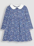 JoJo Maman Bebe Girls Mouse Floral Peter Pan Dress - Navy, Navy, Size 2-3 Years