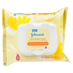 JOHNSON'S Hand & Face Wipes Scented 25 Each by Aveeno