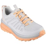 Skechers Femme Switch Back Retourner Les Cascades, Light Gray Synthetic/Textile/Coral Trim, 43 EU