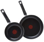 Tefal Taste Twin Pack Aluminium Frying Pans Pan Set Pans 20 cm and 28 cm Dia