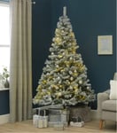 Habitat 7ft Snow Covered Christmas Tree - Green