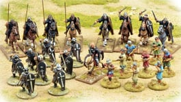 Saga Milites Christi Starter Warband - 9 Mounted & 16 foot figures