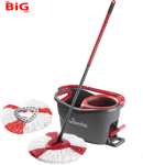 Turbo  Microfibre  Mop  and  Bucket  Set  with  Extra  2 - In - 1  Head  Replace