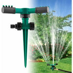 Vert Arroseur Circulaire Aspergeur Pelouse, Jardin Pulvérisateur Arrosage Uniforme Arroseur Rotatif à 360 ° Pulvérisateur 3 Bras Système D'irrigation