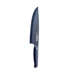 Blue Diamond Sharp Stone, Coutellerie en Inox Antiadhésif, Couteau de Chef de 20 cm avec Gaine de Protection, Couteau Japonais, Texture de la Lame Imitant le Diamant, Résistant au Lave-vaisselle,Bleu