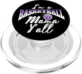 Southern Moms Cadeau de basket-ball fantaisie pour femme Violet et blanc PopSockets PopGrip pour MagSafe