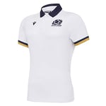 Macron SRU M20 Authentic Female Away Pro Shirt Body Fit SS, Maillot Femme Scotland Rugby 2020/21, Blanc, 10