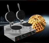 Commercial Ice Cream Cone Machine Electric Waffle Maker Dual Baker 110V / 220V