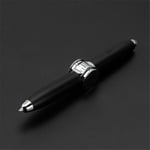 LED-penna Fidget Spinner Pen Stress Relief Leksak LED Snurrande Kulspetspenna Flera Färger Matte black