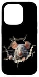 iPhone 14 Pro Mouse Hole Peeking Mice Cute Mouse Costume Boys Girls Men Case