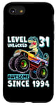 iPhone SE (2020) / 7 / 8 Level 31 Unlocked T Rex Monster Truck Dinosaur 31st Birthday Case