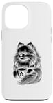 Coque pour iPhone 13 Pro Max Poméranie Boire du Café Poméraniens Pom Dog