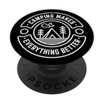 Le camping pour amoureux de la nature rend tout meilleur camping-car PopSockets PopGrip Adhésif