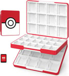 60 Étui Pour Cartes De Jeu Pour Switch/3ds/3dsx/2ds/Dsi, Boîte De Rangement Jeux Switch, Rangement Jeux Switch Avec 24 Fentes Cartes 3ds & 36 Fentes Cartes Sd, Rouge+Blanc