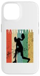 Coque pour iPhone 14 Ballon de basket vintage pour homme et femme, rétro vieilli