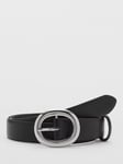 Mango Ring Round Buckle Belt, Black