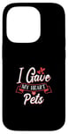 Coque pour iPhone 14 Pro I Gave My Heart To Pets Propriétaire pour animaux