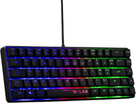 Keyz Hydrogen,Clavier Gamer 60%,Clavier Semi-Mécanique Filaire Azerty,Rétroéclairage Multicoloremini Clavier Gamer Silencieux,Format Compact Tkl-Pc/Ps5 (Noir)