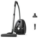 Rowenta Green Force Max Silence Aspirateur avec sac, 900 W max, Haute filtration, Silencieux, Eco-responsable, Fabriqué en France, Noir/Alu RO6136EA