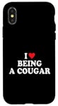 Coque pour iPhone X/XS J'aime être une cougar Citation drôle J'aime être une cougar