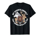 My Favorite Animal GPS Tag Tracking Animals T-Shirt