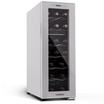 Wine Cooler Fridge Refrigerator Bar Drinks 53 L 18 Bottles Touch 2 Zones White