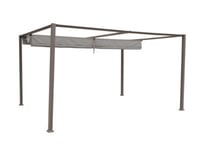 Tonnelle de jardin en aluminium noisette Palmeira - 4 x 3 m - Hespéride