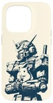 Coque pour iPhone 15 Pro Vintage Anime Hamster Love Mecha avec Hamster Friend Manga