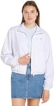 Tommy Jeans Women Jacket Windbreaker for Transition Weather, White (White), S