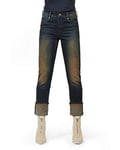 G-STAR RAW Women's Noxer Straight Jeans, Blue (antic blight green D17192-C052-B814), 24W / 30L