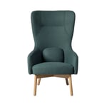 FDB Mobler L35 Gesja Wing Chair fåtölj Green-lacquered oak