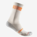 Castelli Unlimited 18 Cycling Socks - SS24 Silver Moon / Orange Rust S/M Moon/Orange