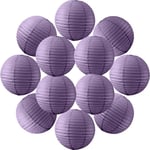 12x Lanterne Papier 30 cm Aubergine - Suspension Boule Papier 30 cm (12'') type Lanterne Japonaise pour Decoration Mariage - 12 pièces - Le must de