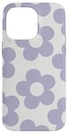 iPhone 14 Pro Max Pastel Lilac and white Daisy Pattern Cute Aesthetic Retro Case